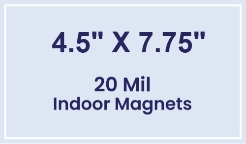Magnet - 4.5x7.75 Square Corners - 20 mil