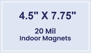Magnet - 4.5x7.75 Square Corners - 20 mil