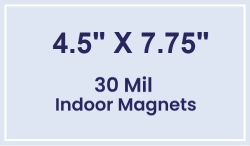 Magnet - 4.5x7.75 Square Corners - 30 Mil