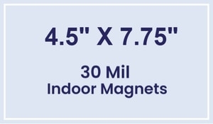 Magnet - 4.5x7.75 Square Corners - 30 Mil