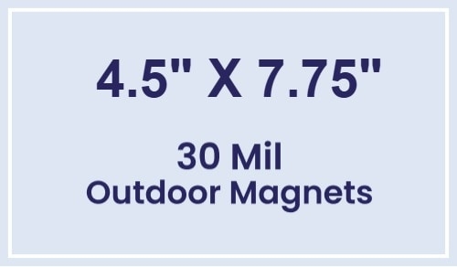 Magnet - 4.5x7.75 Square Corners - 30 Mil - Outdoor Safe