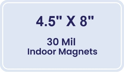 Magnet - 4.5x8 Round Corners - 30 Mil