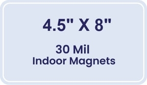 Magnet - 4.5x8 Round Corners - 30 Mil