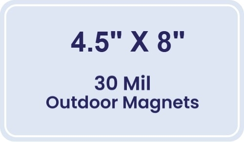Magnet - 4.5x8 Round Corners - 30 Mil - Outdoor Safe