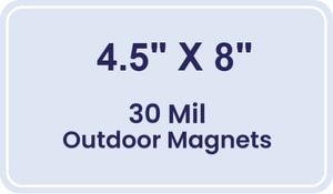 Magnet - 4.5x8 Round Corners - 30 Mil - Outdoor Safe