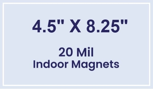 Magnet - 4.5x8.25 Square Corners - 20 mil