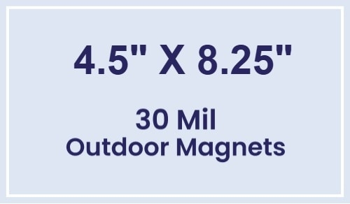 Magnet - 4.5x8.25 Square Corners - 30 Mil - Outdoor Safe