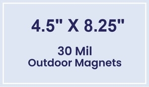 Magnet - 4.5x8.25 Square Corners - 30 Mil - Outdoor Safe
