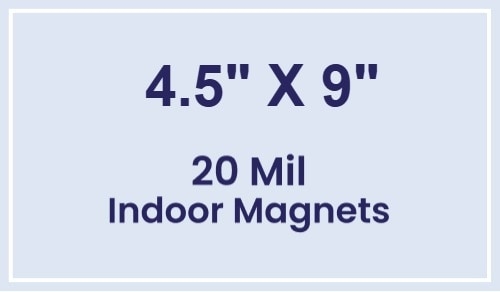 Magnet - 4.5x9 Square Corners - 20 mil