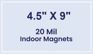 Magnet - 4.5x9 Square Corners - 20 mil