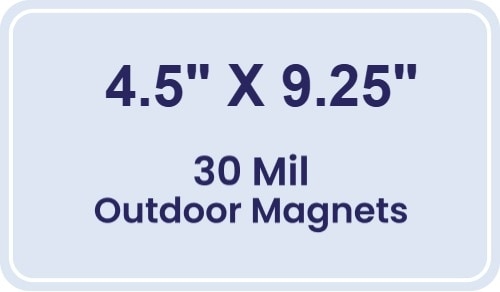 Magnet - 4.5x9.25 Round Corners - 30 Mil - Outdoor Safe