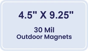 Magnet - 4.5x9.25 Round Corners - 30 Mil - Outdoor Safe