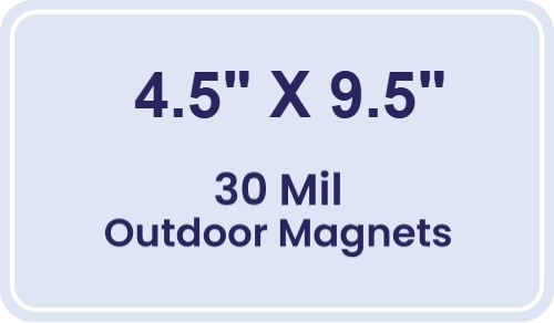 Magnet - 4.5x9.5 Round Corners - 30 Mil - Outdoor Safe