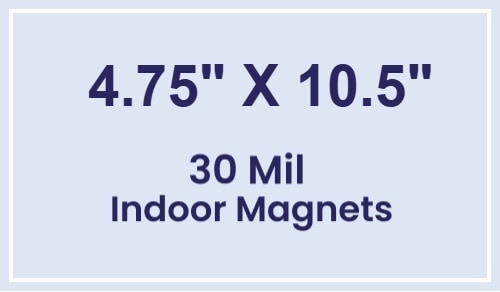 Magnet - 4.75x10.5 Square Corners - 30 Mil