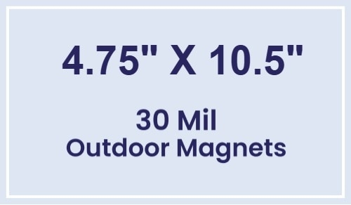 Magnet - 4.75x10.5 Square Corners - 30 Mil - Outdoor Safe