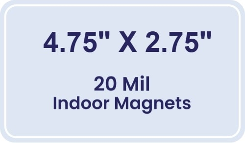 Magnet - 4.75x2.75 Round Corner - 20 Mil
