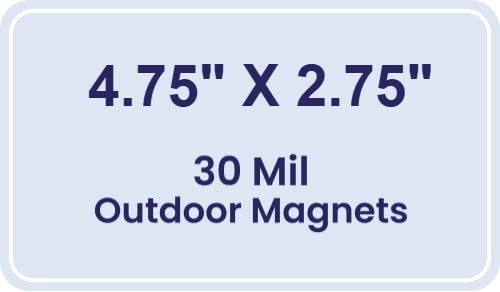 Magnet - 4.75x2.75 Round Corner - 30 Mil - Outdoor Safe