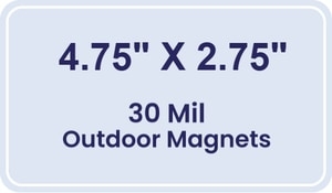 Magnet - 4.75x2.75 Round Corner - 30 Mil - Outdoor Safe