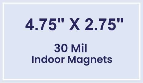 Magnet - 4.75x2.75 Square Corners - 30 Mil