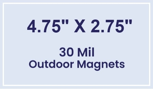 Magnet - 4.75x2.75 Square Corners - 30 Mil - Outdoor Safe