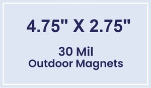 Magnet - 4.75x2.75 Square Corners - 30 Mil - Outdoor Safe