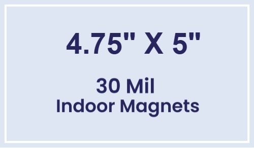 Magnet - 4.75x5 Square Corners - 30 Mil