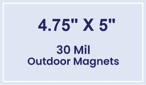 Magnet - 4.75x5 Square Corners - 30 Mil - Outdoor Safe