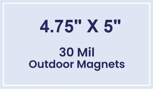 Magnet - 4.75x5 Square Corners - 30 Mil - Outdoor Safe