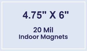 Magnet - 4.75x6 Square Corners - 20 Mil