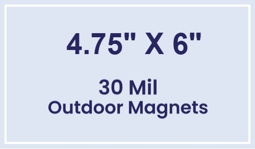 Magnet - 4.75x6 Square Corners - 30 Mil - Outdoor Safe