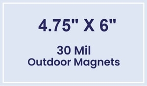 Magnet - 4.75x6 Square Corners - 30 Mil - Outdoor Safe