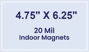 Magnet - 4.75x6.25 Square Corners - 20 Mil