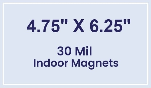 Magnet - 4.75x6.25 Square Corners - 30 Mil
