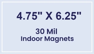 Magnet - 4.75x6.25 Square Corners - 30 Mil