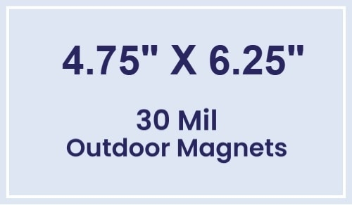 Magnet - 4.75x6.25 Square Corners - 30 Mil - Outdoor Safe