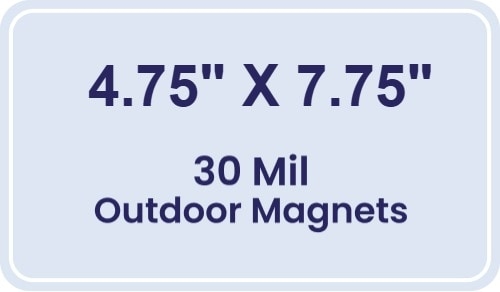 Magnet - 4.75x7.75 Round Corners - 30 Mil - Outdoor Safe