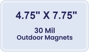 Magnet - 4.75x7.75 Round Corners - 30 Mil - Outdoor Safe