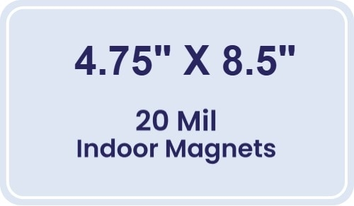 Magnet - 4.75x8.5 Round Corners - 20 mil