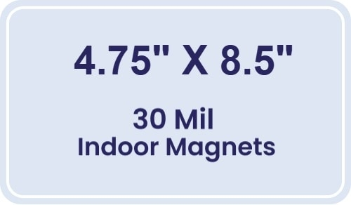 Magnet - 4.75x8.5 Round Corners - 30 Mil