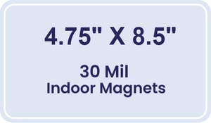 Magnet - 4.75x8.5 Round Corners - 30 Mil