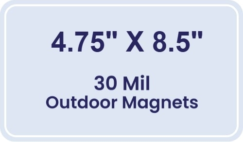 Magnet - 4.75x8.5 Round Corners - 30 Mil - Outdoor Safe