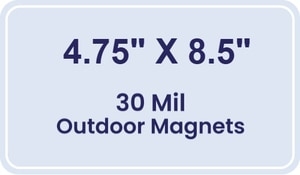 Magnet - 4.75x8.5 Round Corners - 30 Mil - Outdoor Safe