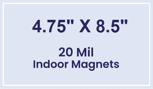 Magnet - 4.75x8.5 Square Corners - 20 mil