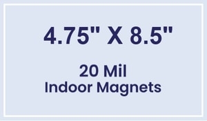 Magnet - 4.75x8.5 Square Corners - 20 mil