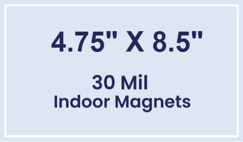 Magnet - 4.75x8.5 Square Corners - 30 Mil