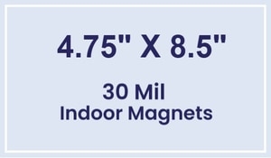 Magnet - 4.75x8.5 Square Corners - 30 Mil