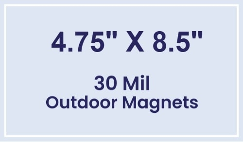 Magnet - 4.75x8.5 Square Corners - 30 Mil - Outdoor Safe
