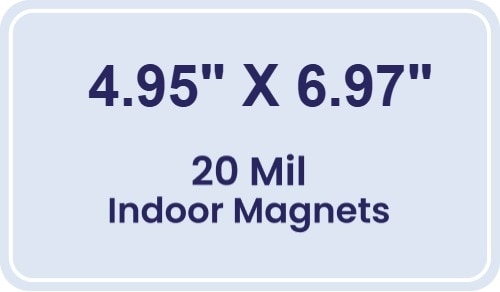 Magnet - 4.95x6.97 Round Corners - 20 Mil
