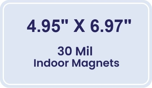 Magnet - 4.95x6.97 Round Corners - 30 Mil