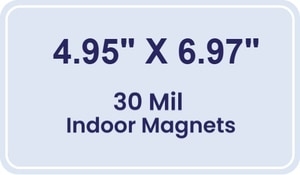 Magnet - 4.95x6.97 Round Corners - 30 Mil